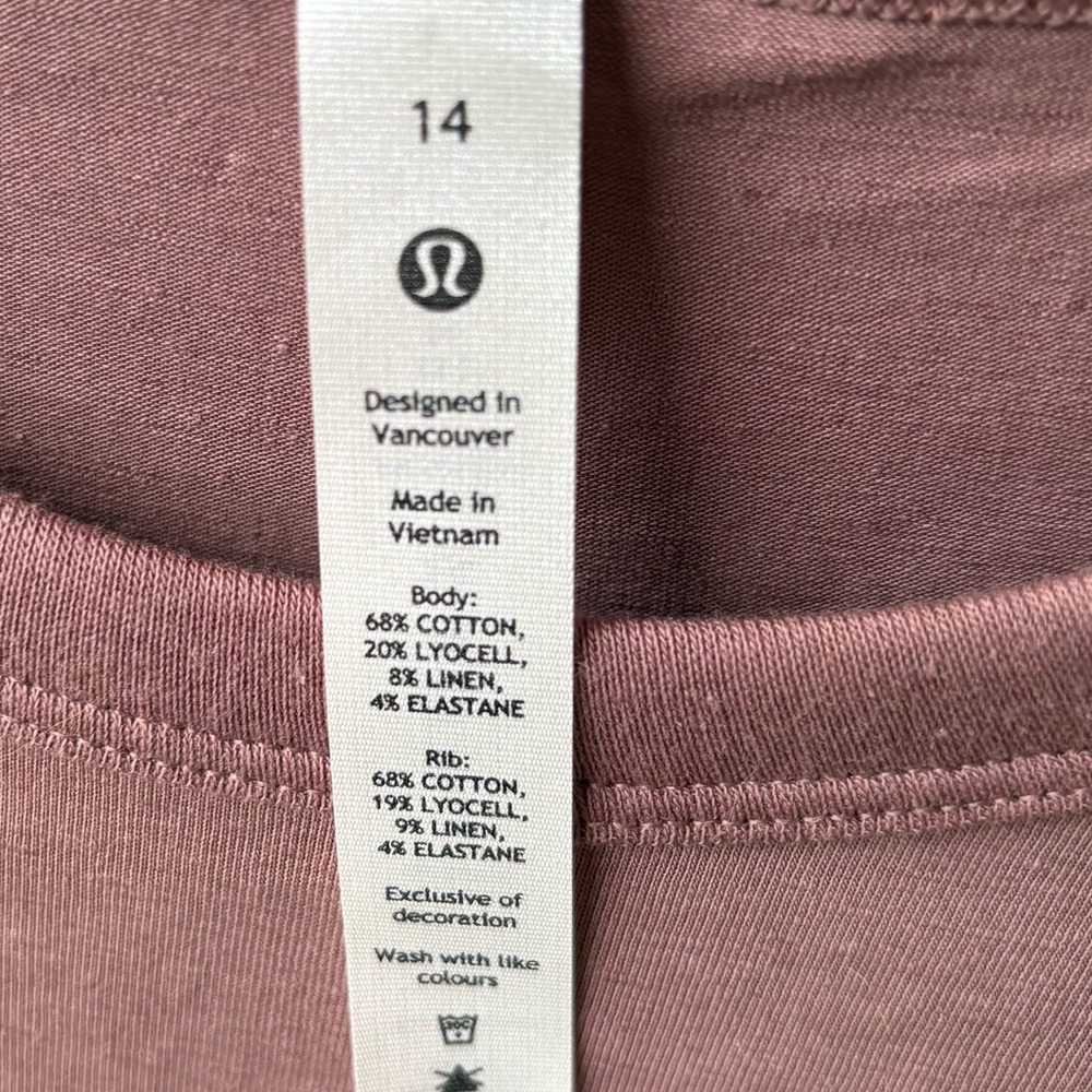 Lululemon Classic-Fit Cotton-Blend Tank Top Size 14 Twilight Glow NWT - Picture 5 of 15